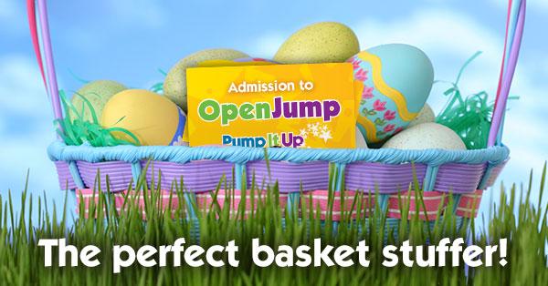 TacomaPumpItUp's tweet image. Open Jump passes make a great addition to any #Easter basket. Pick up your cards today! #basketstuffers