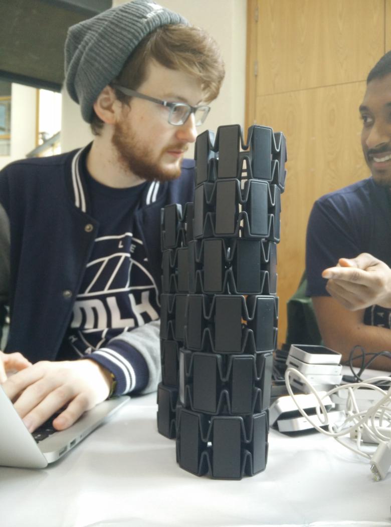 MLHacks's tweet photo. Prepping the hardware lab @Hackdee2015! #Hackdee http://t.co/MDFUq3jfnD
