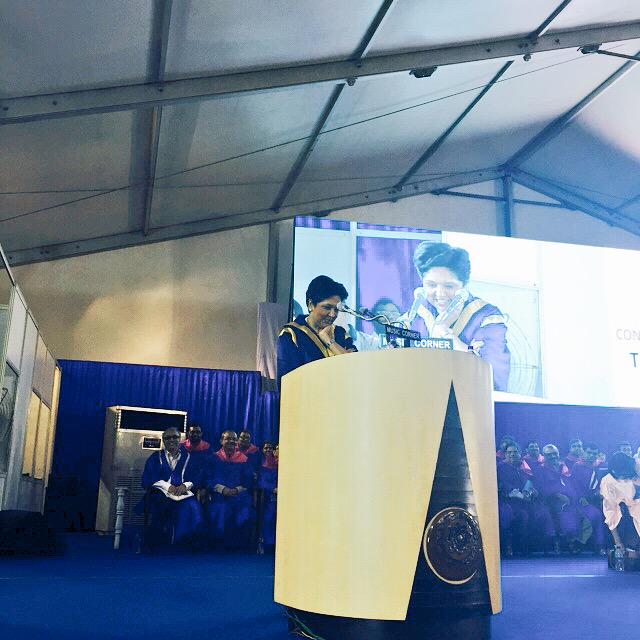 IIM_Calcutta's tweet photo. That was a truly wonderful convocation address by Ms. Indra Nooyi. The audience is mesmerised. #IIMCConvocation2015 http://t.co/nMBtzG9JhF