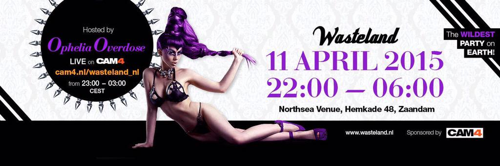 Cam4_NL's tweet photo. Tonight #CAM4 will be LIVE @wastelandparty with a  #cam4booth! Tune in on http://t.co/7YOo19VSG2 http://t.co/7sOtxzPF0D #Fetish #party #RT
