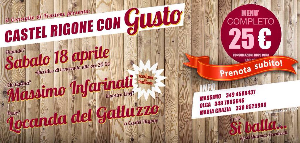 castelrigoneweb's tweet photo. Nasce "Castel Rigone con Gusto", serate con le eccellenze del Trasimeno presentate dal nostro chef #massimoinfarinati http://t.co/KLkAfyD1Vb