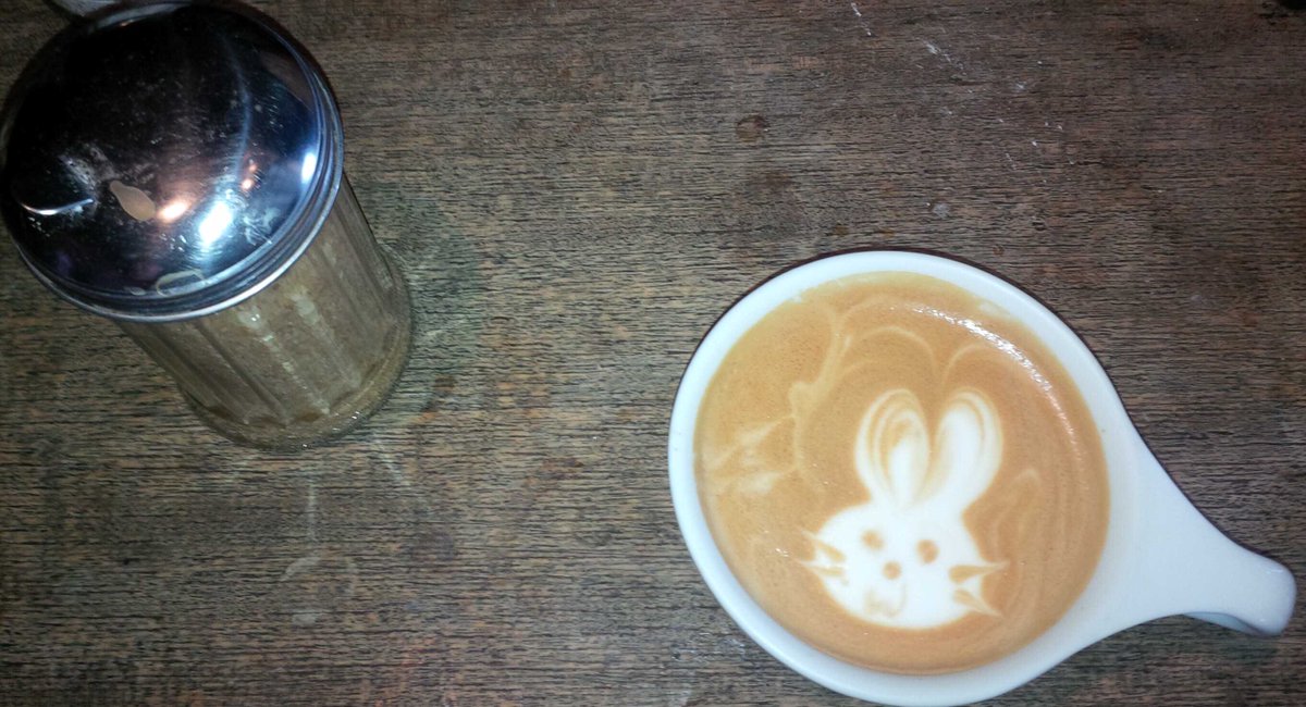 jesusfuentes80's tweet photo. Happy Easter! Thanks to @BrewUrbanCafe's creative barista for this cool morning treat. http://t.co/MLruabcIVM