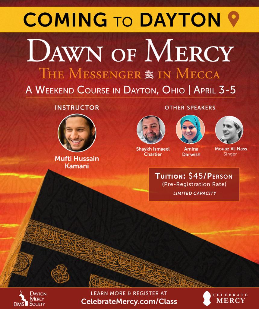 CelebrateMercy's tweet photo. #DawnofMercy has just begun! Join us for an intensive weekend of learning about the Seerah: http://t.co/DsNj8t0nbw http://t.co/zV5rJrw90m