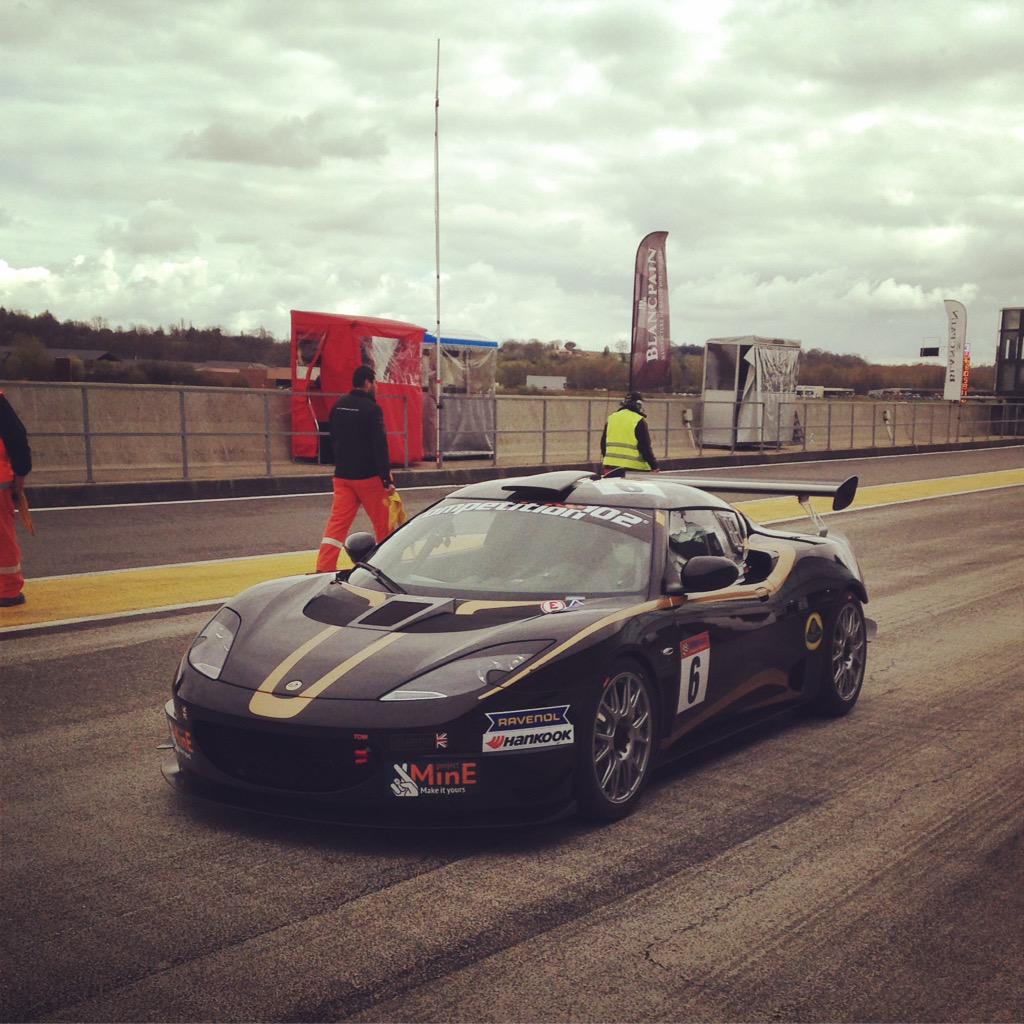 LotusGT4's tweet photo. Good job for our rookie @PavelLefterov in free practices in Nogaro, now it's Qualy time. @gt4series @CircuitNogaro http://t.co/0orUHCl7jd