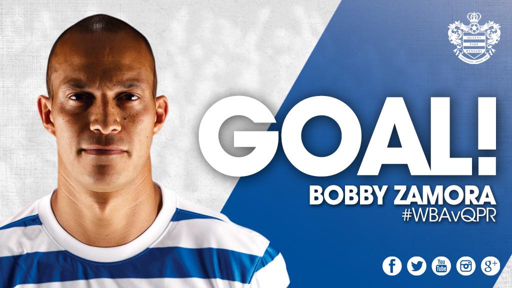 QPR's tweet image. 43' GGGGGGGGGGOOOOOOOOOOOAAAAAAALLLL! Bobby Zamora makes it 3-0 #WBAvQPR