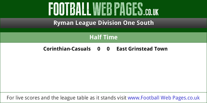 FWPIsthmnOneSC's tweet photo. HALF-TIME: Corinthian-Casuals 0-0 East Grinstead Town http://t.co/qrKQ3fhrQH http://t.co/YrwtGjCAc8