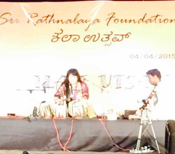 IvyLernerFrank's tweet photo. Gorgeous #tabla #violin #jugalbandi performance w Anuradha Pal in #Bengaluru (across from my house) #postfullmoon http://t.co/aDBKk3xZdZ