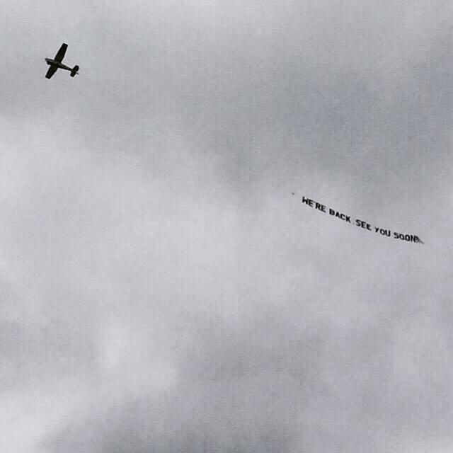 AwaydaysNL's tweet photo. Boven het GelreDome (stadion Vitesse) tijdens de huldiging van NEC: http://t.co/IObglDh493