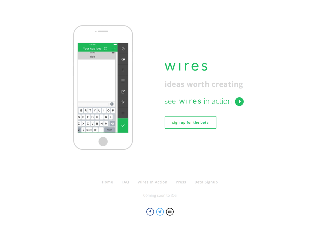 BetaList's tweet photo. Wires: The first step for anyone with an app idea http://t.co/nlAv3viSPs http://t.co/xWBLIuStgO