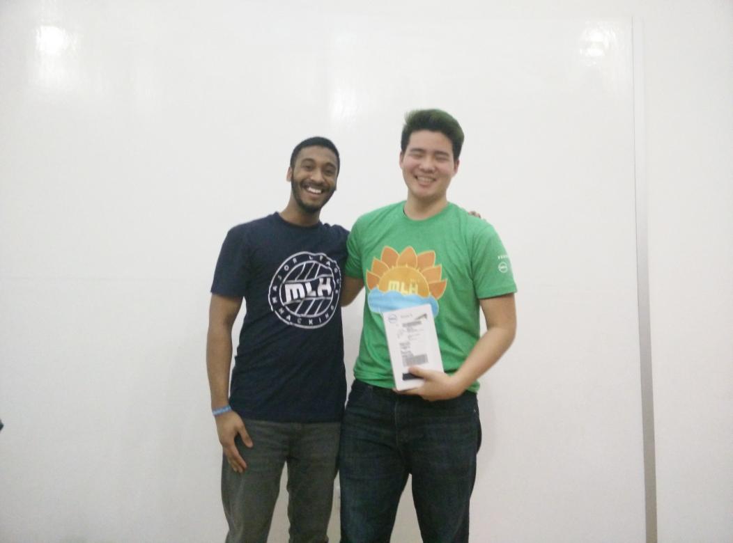 MLHacks's tweet photo. Well done to Peter &amp; Julian for winning @dellhome @Dell's #SlideshareKaraoke @Hackdee2015! #Hackdee http://t.co/NUOSEWUfqB