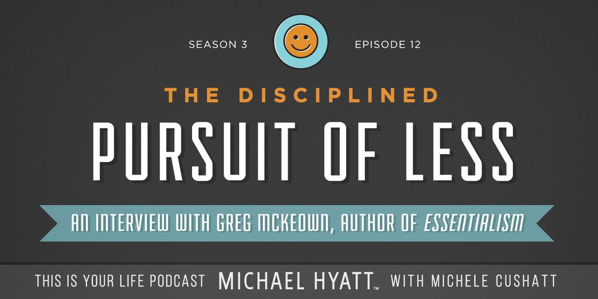 MichaelHyatt's tweet image. Interview with Greg McKeown on The Disciplined Pursuit of Less mhyatt.us/1ECuy1d