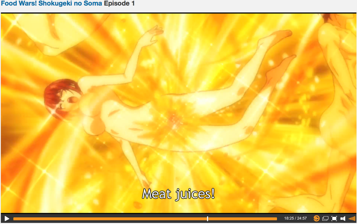 PringleTheOne's tweet photo. When you give females the meat #ShokugekiNoSouma http://t.co/LXwnFiElpW