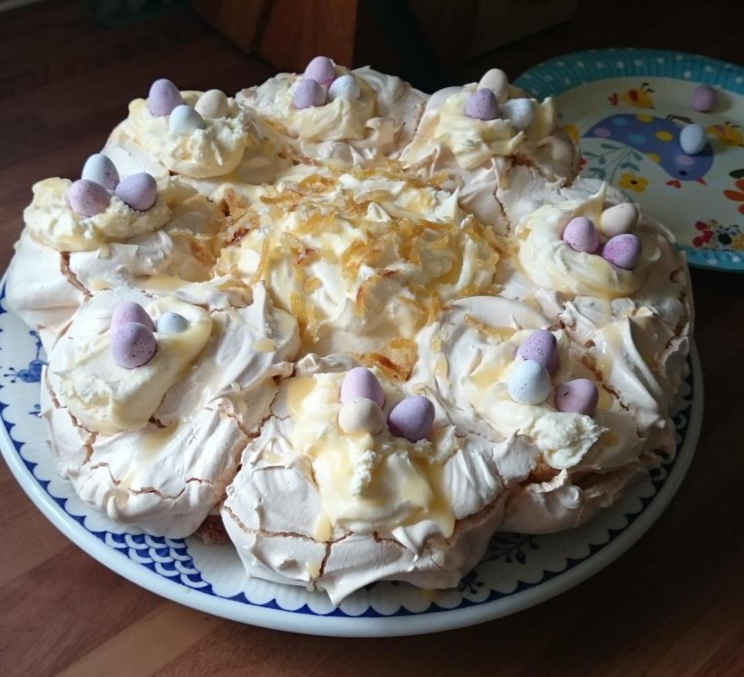 DMA_FoodTech's tweet photo. Homemade lemon pavlova nest, Mary Berry simnel cake, chocolate log and spiced biscuits. How are you celebrating? http://t.co/Ze7mFGZmZS