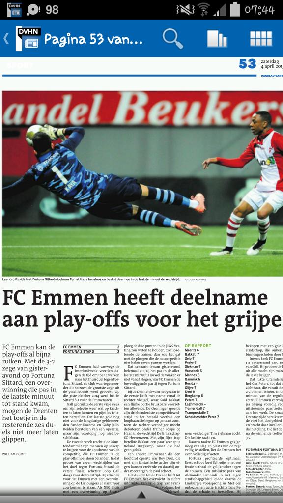 IekeHeetebrij's tweet photo. Prachtige foto van @jkbeeld in @DvhNSport! De winnende treffer van #Resida.#emmfor http://t.co/4WqoYNeI62