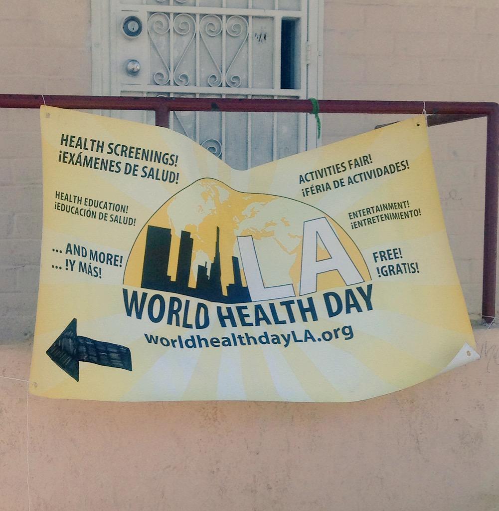 WorldHealthLA's tweet photo. Free health fair until 2 at #RamonaGardens rec center! Gratis! @ABC7 @KPCC @KCET @OnCentral @LaOpinionLA @Univision http://t.co/DkQORNwEDt