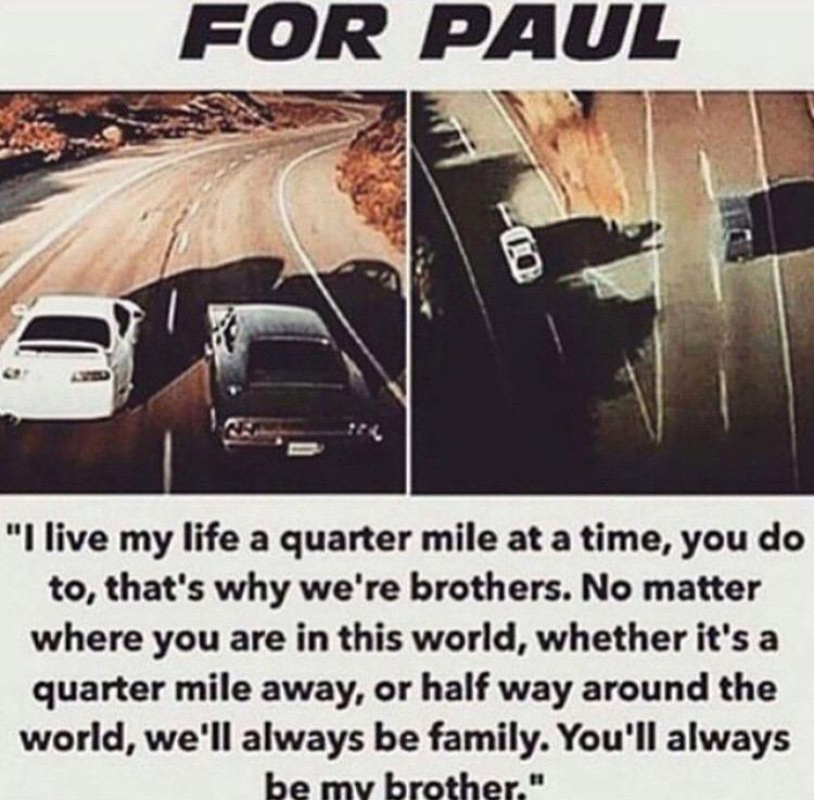 jdaglas's tweet photo. The only reason I can't wait to come home. #RIPPaulWalker #RIPbrianoconnor #FastFurious7 http://t.co/Iiftavnw6R