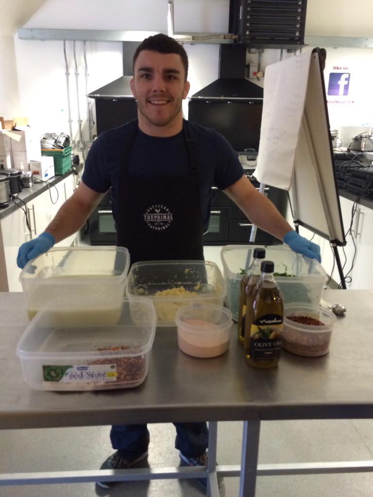 chefprimal's tweet photo. @dean_garnett about to smash a tasty paleo marinade for our chicken kebabs #eatprimal @LivFoodDrink http://t.co/8YAsBa3feC