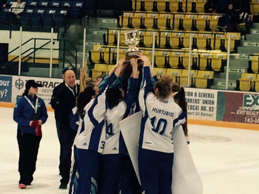 FortMacRingette's tweet image. U19 Champions crowned! Nepean Ravens take home gold! #CRC2015 @ringettecanada Team AB silver, St Albert bronze