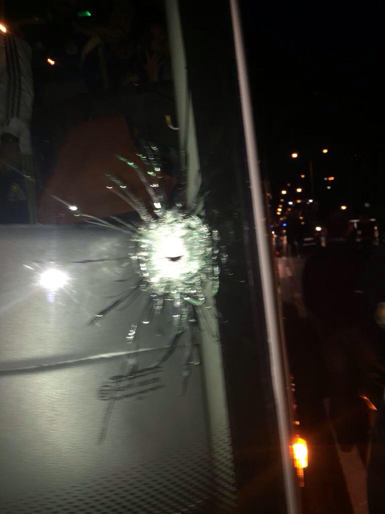 FootballFunnys's tweet photo. The Fenerbahce team bus was shot at a few minutes ago, driver heavy wounded. Shocking! http://t.co/BQXZG4kFMU