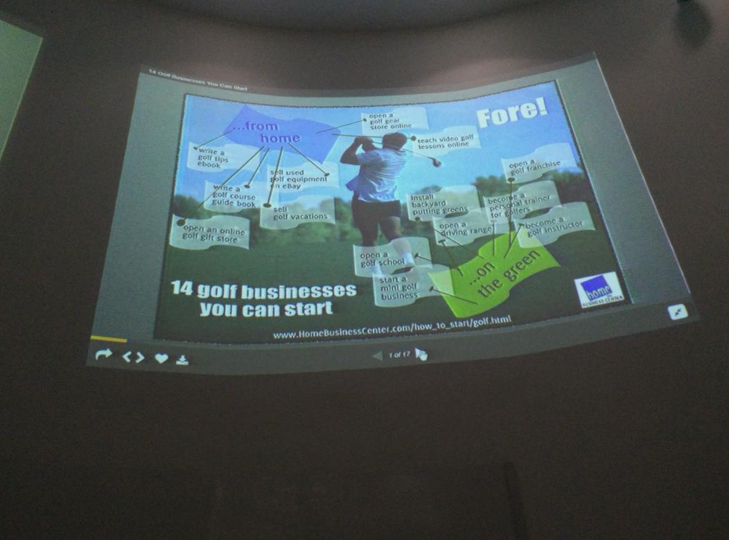 MLHacks's tweet photo. Next is "14 Golf Businesses You Can Start" by @nick_tikhonov! #SlideshareKaraoke @Hackdee2015 http://t.co/A5q6qRnM4V