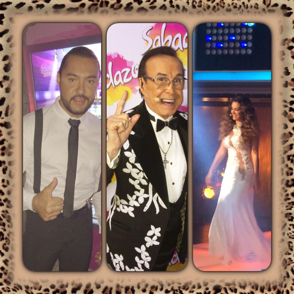 SabadazoOficial's tweet photo. Guapos y listos nuestro jurado @Ninelconde @Victorlatin77 y #Mitzuko para la última batalla de #BailandoConLosGrandes http://t.co/rLZ8A3v36Y