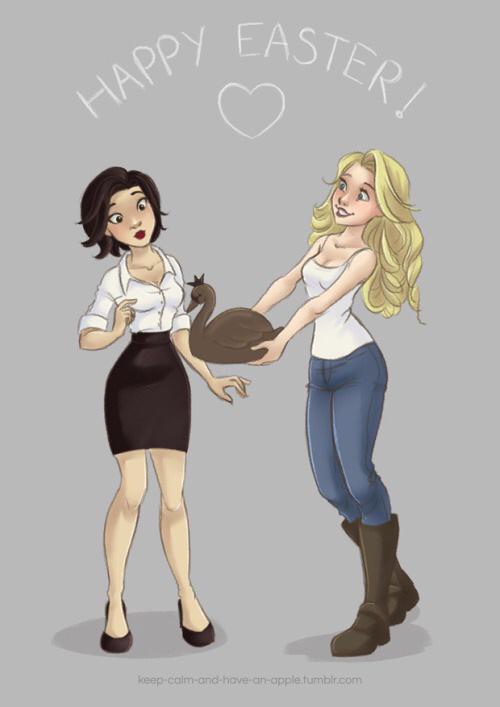 UndreamedChrysa's tweet image. Happy Easter everyone ❤️❤️❤️ #SwanQueen #OnceUponATime #HappyEaster @LanaParrilla @jenmorrisonlive @OnceABC