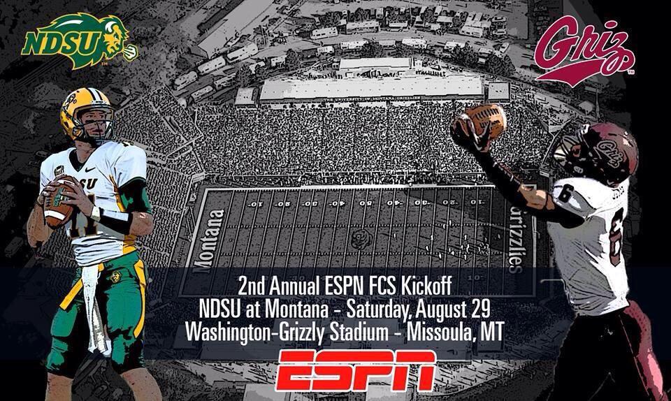 NDSUathletics's tweet image. 21 weeks from today our 4-time defending Nat'l Champs kickoff the 2015 season in front of millions on ESPN! #12titles