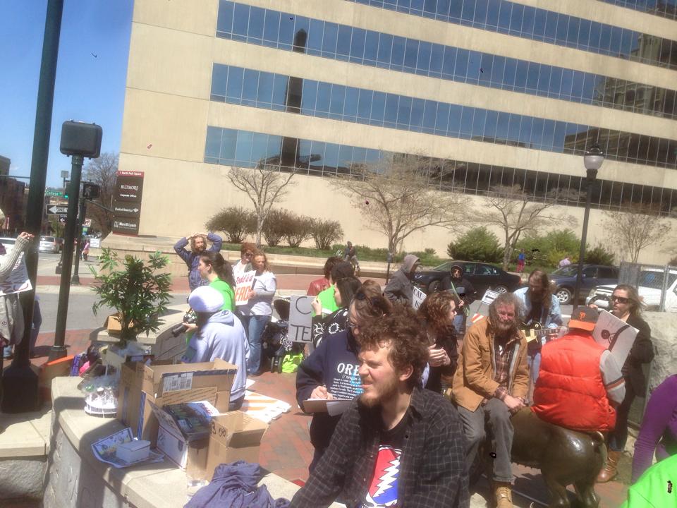 FreeToddStimson's tweet photo. Free Todd Stimson rally in downtown #asheville http://t.co/83L8HyMYaY