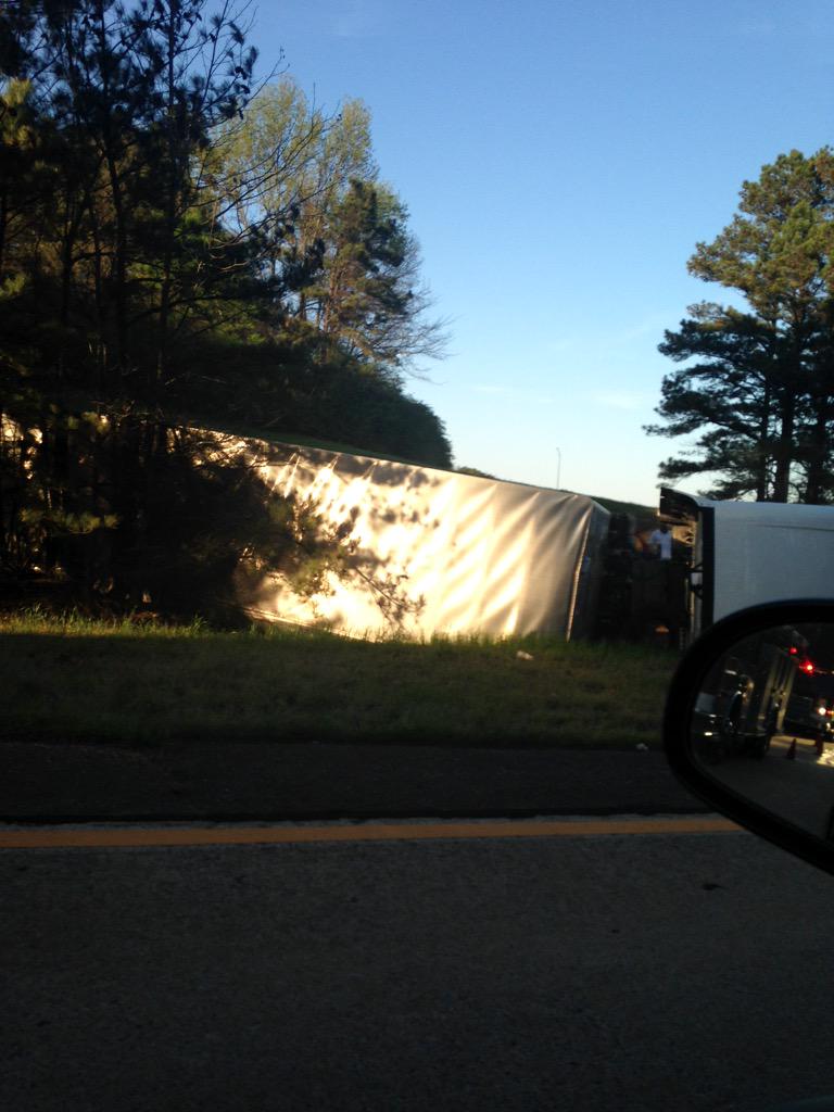 sheasmith14's tweet photo. Overturned tractor trailer on exit ramp to 459 south @spann http://t.co/02VLcxs6sc