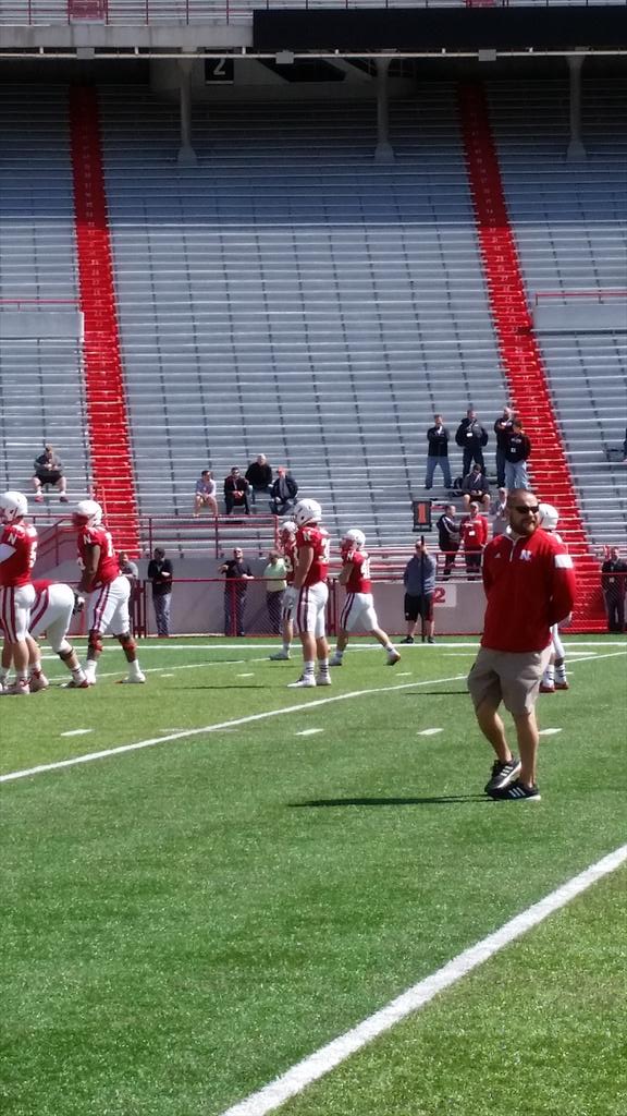 AGBluejayFball's tweet photo. #30 Bo Kitrell doing his thing at Spring Practice today. #bluejayalum http://t.co/wHqTS58Pyj