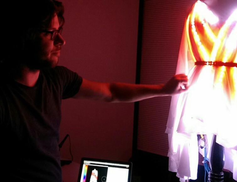 HackBerryLab's tweet photo. @zrcochran took 1st at @HatchAthens hackathon @ffhackathon last night with improvements to #Pixi interactive dress. http://t.co/RaQmDMbd2U