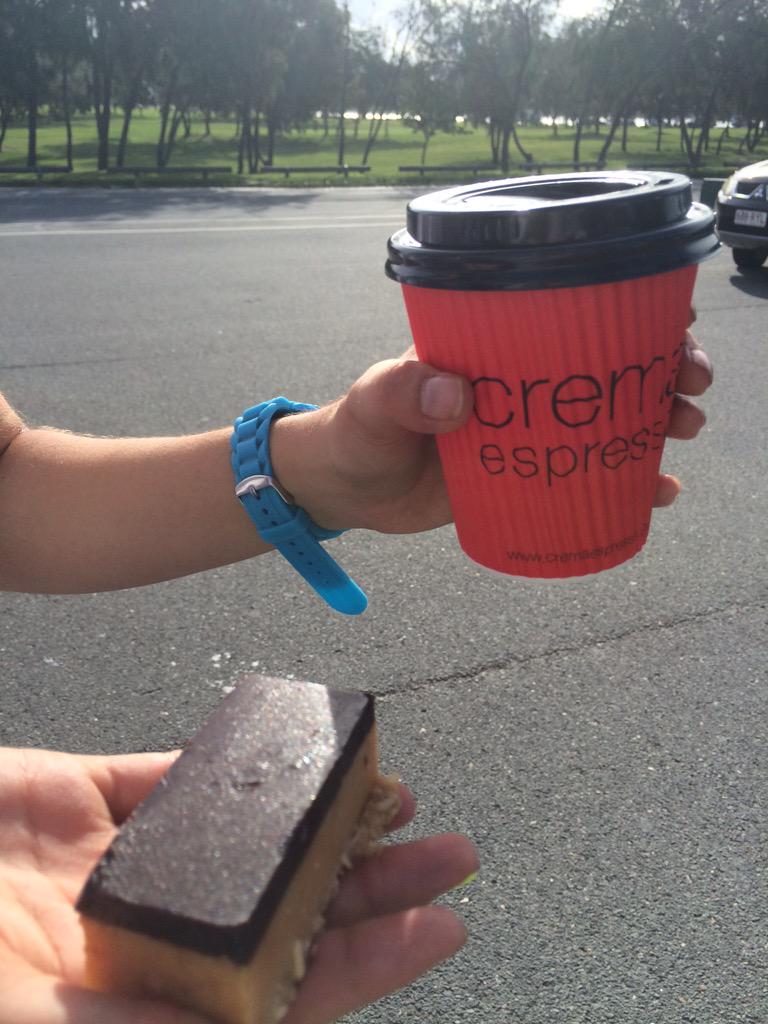 EmsFoodAdventur's tweet photo. Caramel slice and coffee. Anything better? http://t.co/ycSPvuuj7e