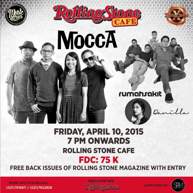 10 April, Mari Bernyanyi Bersama Mocca, Danilla &amp; Rumahsakit di @RSCafeINA Jakarta | Tiket tersedia on the spot