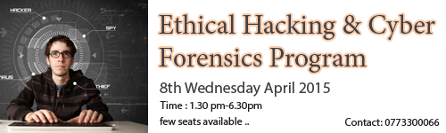 FOCSLIIT's tweet photo. Ethical Hacking &amp; Cyber Forensics Program -8th Wednesday,April 2015 (Weekday) http://t.co/bUxGwcfBDm