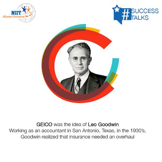 NIITAlumni's tweet photo. GEICO, is now a well-known car insurance brand with well-known #advertising figures. #SuccessTalks http://t.co/SuvuHfuxes