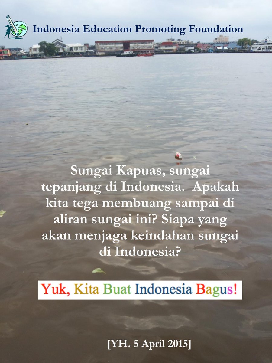 ITJCC's tweet photo. Yuk! -> RT @yantiherlanti #YukKitaBuatIndonesiaBagus! Jangan biarkan sungai menjadi aliran sampah! http://t.co/0PbaS0i4zB