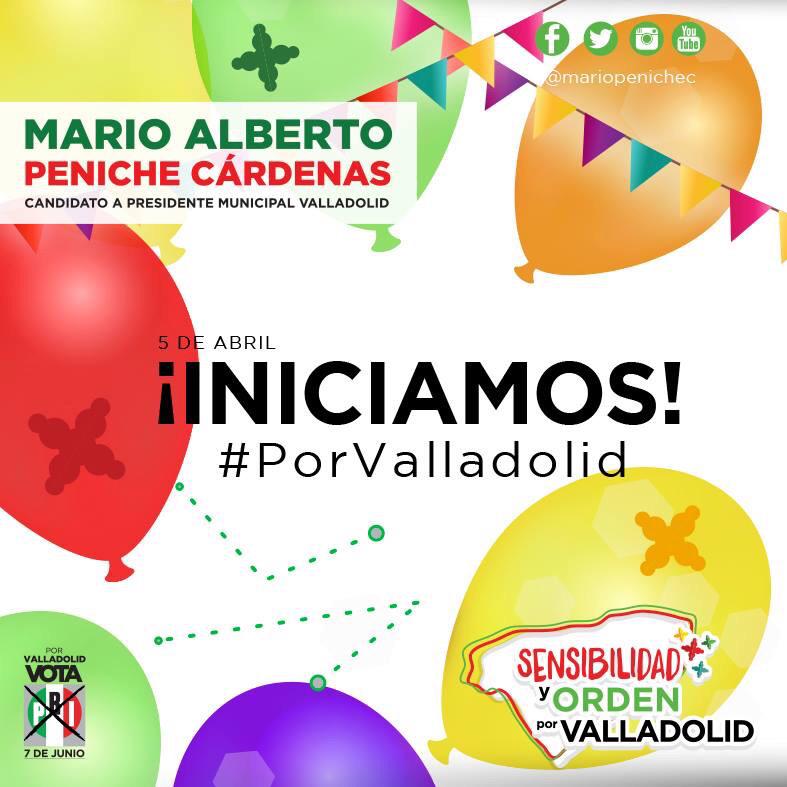 MarioPenicheC's tweet photo. La espera terminó!! Estamos listos para iniciar esta campaña de #SensibilidadYOrden por Valladolid. @PRI_Yucatan http://t.co/yrpIw283PU