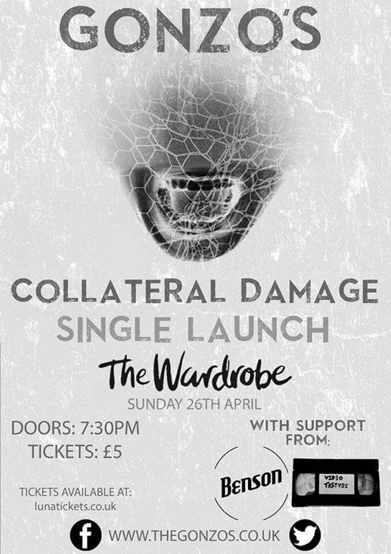 VideoThieves's tweet photo. Come see us supporting the Gonzo's next Sunday at the wardrobe in Leeds! Tickets are only a fiver it's a bargain! http://t.co/DUrfVz72f0