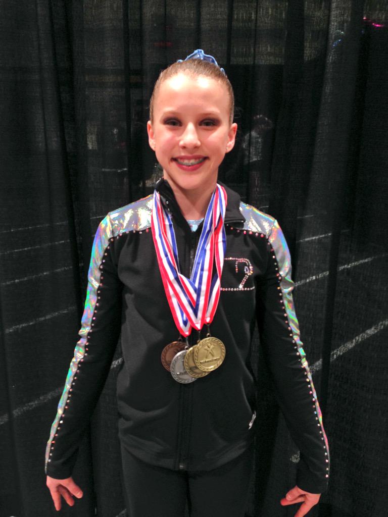 texasdreams's tweet photo. Level 9 Regional Champions:
Lindsey Moffitt (Bars & Floor; Silver AA)
Aspen Terrell (Beam)
#WesternsBound http://t.co/bs3LsaECMS