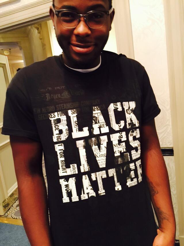 keithellison's tweet photo. Minneapolis leader Michael McDowell in DC at Nat'l People's Action, t-Shirt designed by Juxtaposition Arts http://t.co/kyDmMtXY6g