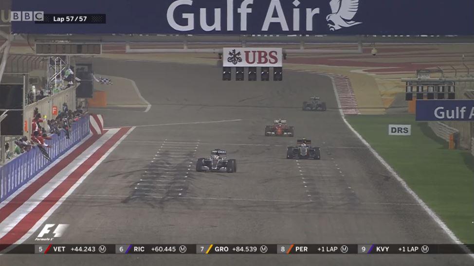 BBCSport's tweet photo. Lewis Hamilton takes back-to-back victories in the #BahrainGP #bbcf1 http://t.co/ZUKCbp1z0Q http://t.co/G04XOrQ4dx