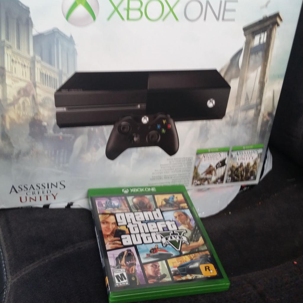 JrUriel's tweet image. I got an Xbox one today with the Assassins Creed Bundel and GTA 5
