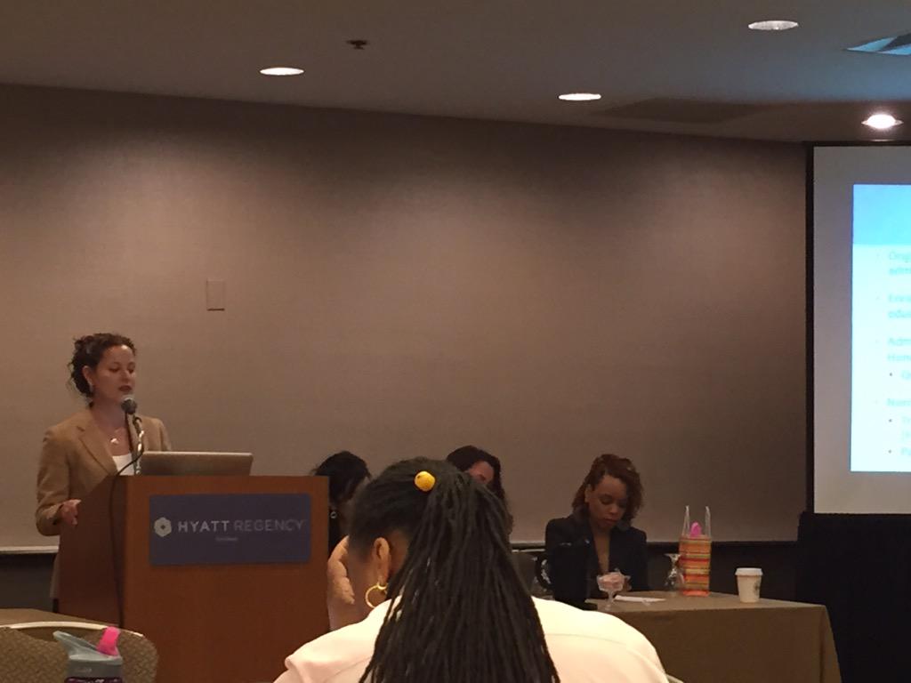 KimLynnClark's tweet photo. Speaking on women in educational leadership at AERA-representing Pinelands! #PRJHS @pinelandsjhs http://t.co/k0nIfpBNck