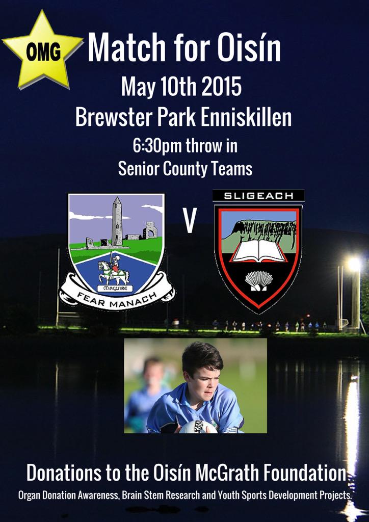 FermanaghGAA's tweet photo. A match that can't be missed, Oisin McGrath RIP will always be in our thoughts and prayers. http://t.co/CKJLRO2Rkp