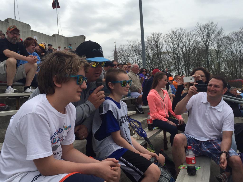 PaulBrant5's tweet photo. Connor and Nolan on TV #machinegameday http://t.co/wn89ob3wSb