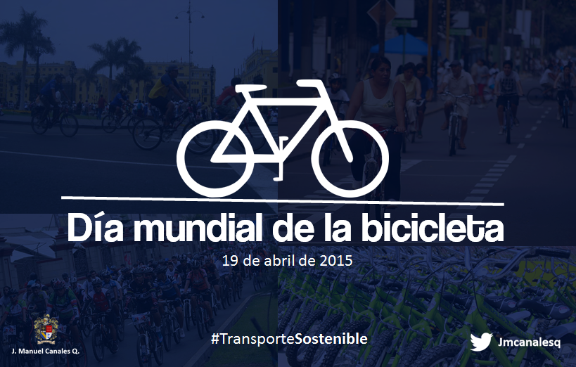 ManuelCanales's tweet photo. Feliz #DiaMundialDeLaBicicleta | La bicicleta es la mejor forma de #TransporteSostenible del planeta. http://t.co/RiJpmJaiiy