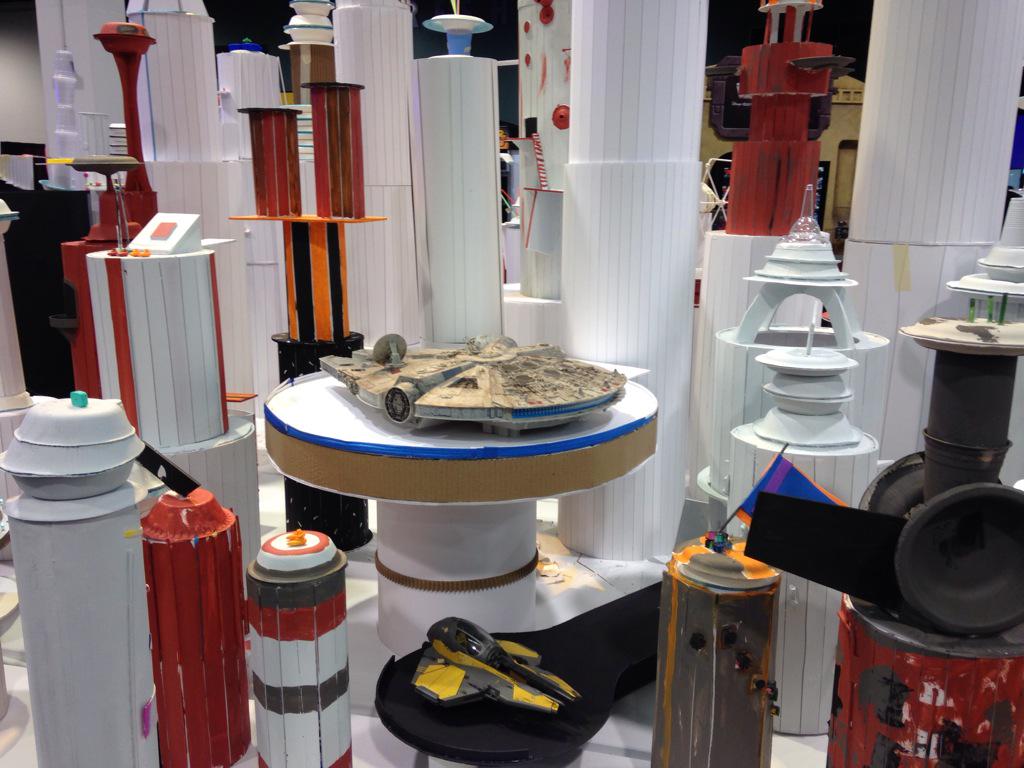 Hasbro's tweet photo. Cloud City is really starting to come together. Stop by our booth to watch it progress! #SWCA #HasbroSWCA http://t.co/cnD3BngUGv