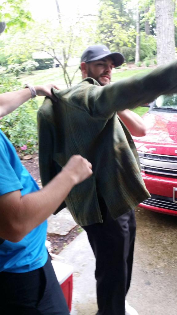 NealTyler's tweet photo. Nattytucky Golf Trip #2K15 green jacket winner!! Thanks fellas http://t.co/9DHbE5ysrA
