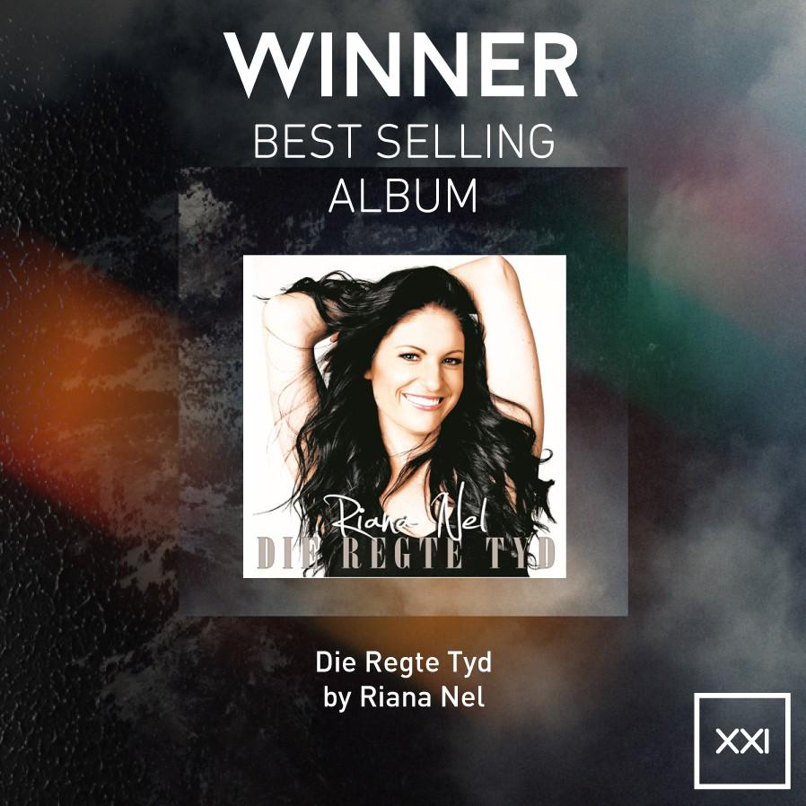 The SAMA for the Best Selling Album goes to: 
Riana Nel, <a href="/ririnel/">RIANA NEL</a>, for Die Regte Tyd. 
#SAMAXXI