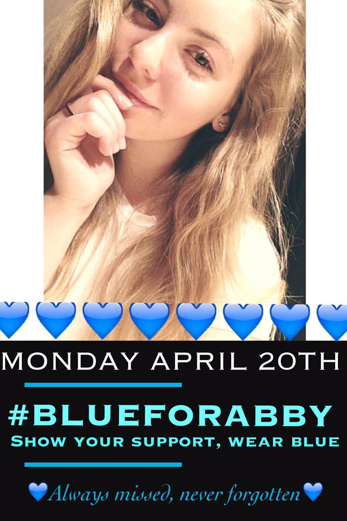SilverthornSAC's tweet photo. 💙#BlueForAbby💙 http://t.co/ZBhZNJ30gD